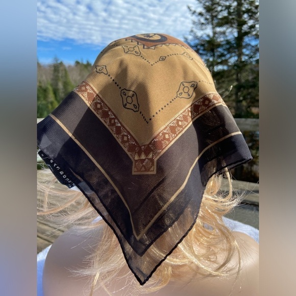 Chocolate brown Bianca Nygard Scarf 32 X 32 Inches - Picture 8 of 15